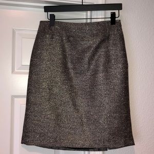 Metallic work pencil skirt